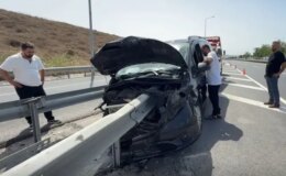 Bariyer ok gibi saplandı, burnu bile kanamadan araçtan çıktı
