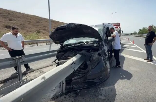 Bariyer ok gibi saplandı, burnu bile kanamadan araçtan çıktı