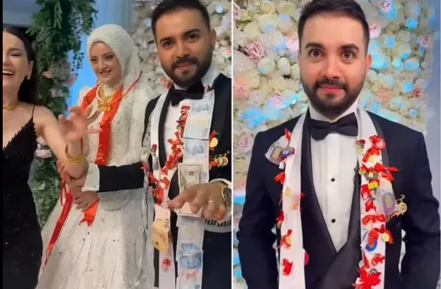 Kadir Ezildi’nin görkemli düğününde adeta altın yağdı