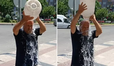 Hava sıcaklığının 45 dereceyi bulduğu kentte vatandaşlar böyle serinledi