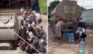 Kentte kriz derinleşiyor! Vatandaşlar tanker ve çeşme önlerinde kuyrukta