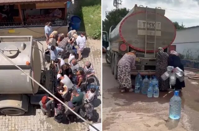 Kentte kriz derinleşiyor! Vatandaşlar tanker ve çeşme önlerinde kuyrukta