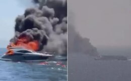 Kınalıada açıklarında can pazarı! 12 kişiyi taşıyan yat böyle yandı
