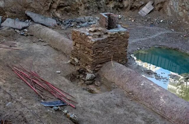 Kocaeli’de sondaj çalışmasında Bizans dönemine ait su kanalı bulundu