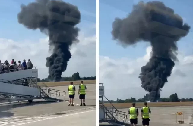 Londra’da yolcu uçağı piste çakıldı!