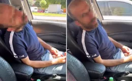 Madde kullandığı düşünülen taksicinin yaptığı pes dedirtti