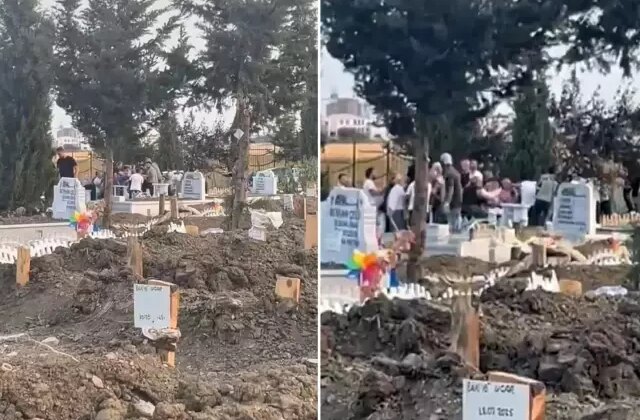 Mezarlıkta kavga: Cenazeyi öylece bırakıp birbirlerine girdiler