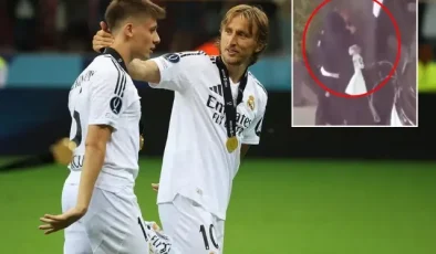 İki yıldız arasında duygusal veda! Modric Arda’ya bakın ne verdi