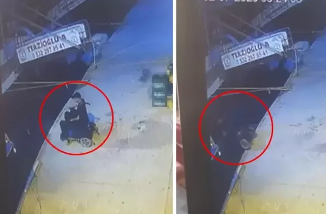 Akülü sandalye ile geldiği iskeleden kendini denize bıraktı