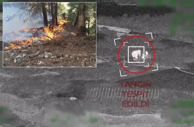 Orman kundakçıları İHA’ya böyle yakalandı