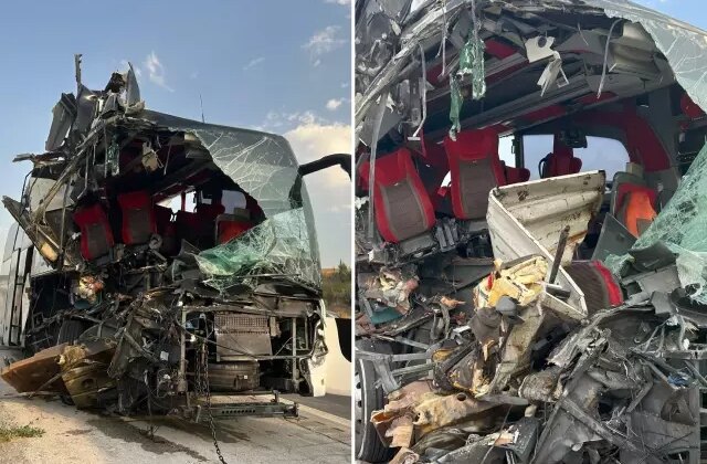Otobüs tıra arkadan çarptı, çok sayıda yaralı var