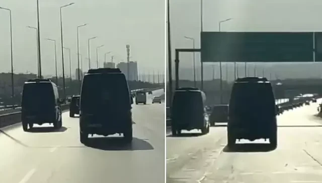 PKK’nın silah bırakma töreni öncesi ilk görüntü! 30 araçlık konvoyla ilerlediler