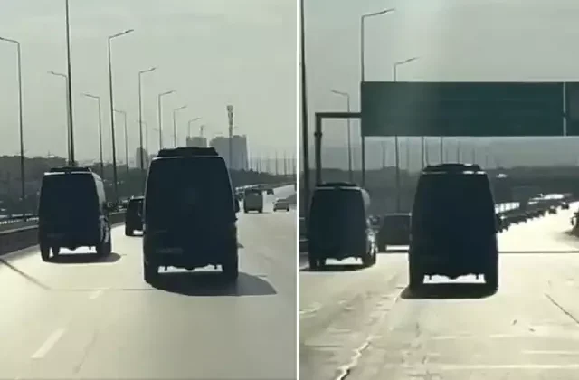 PKK’nın silah bırakma töreni öncesi ilk görüntü! 30 araçlık konvoyla ilerlediler