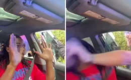 Polis, farları açık olmadığı gerekçesiyle aracın camını kırıp sürücüye yumruk attı