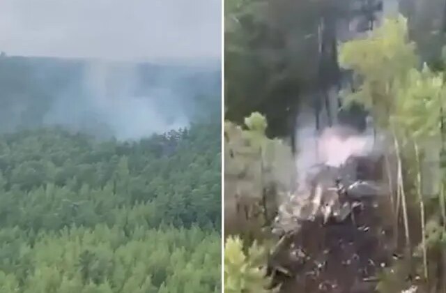 Rusya’da düşen uçağın enkazından ilk görüntüler