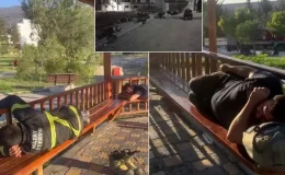 Kahramanların yorgunluk molası! Öylece uyuyakaldılar