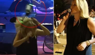 Sahnedeyken başına drone çarptı! Sanatçı Nurcan Altınok’tan soğukkanlı tepki
