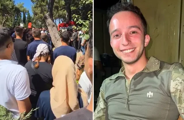 Şehit Ege Akar’ı arkadaşları Harbiye Marşı ile uğurladı