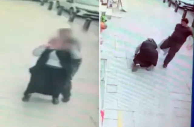 Annesinin boğazını sıktı, tekmeler savurdu