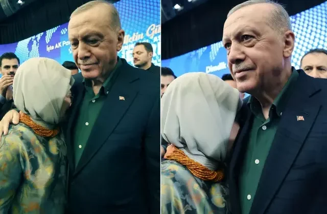 Emine Erdoğan eşinin omzunda gözyaşlarına boğuldu