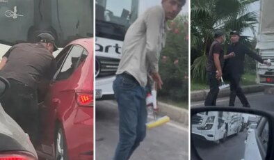 Trafikte zorla camları sildikten sonra kapıları açıp para istiyorlar