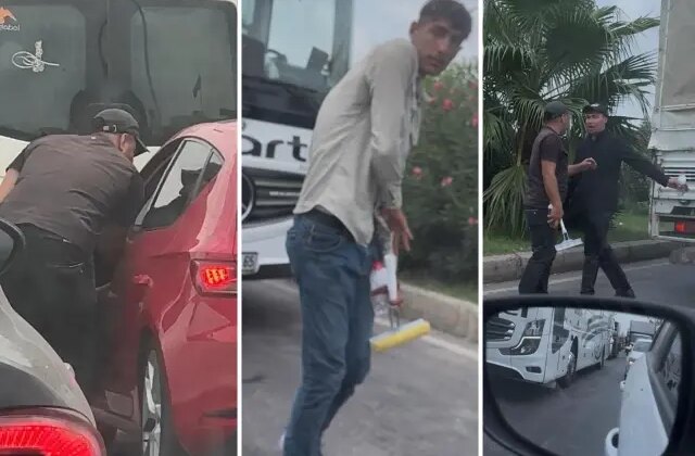 Trafikte zorla camları sildikten sonra kapıları açıp para istiyorlar