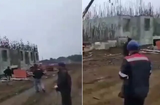 Türk işçiler, 8.8’lik deprem anını kaydetti