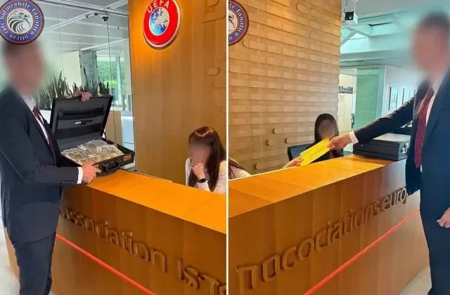 UEFA’ya bir çanta para götürdüler: Hepsi sahte çıktı