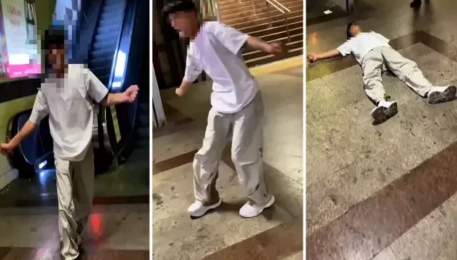 Uyuşturucu madde etkisindeki genç, metro istasyonunda kriz geçirdi