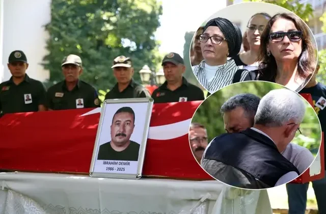 Yangın şehidi İbrahim Demir için tören! Gözyaşları sel oldu