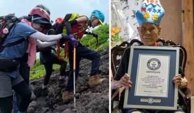 102 yaşında Fuji Dağı’na tırmanarak rekor kırdı