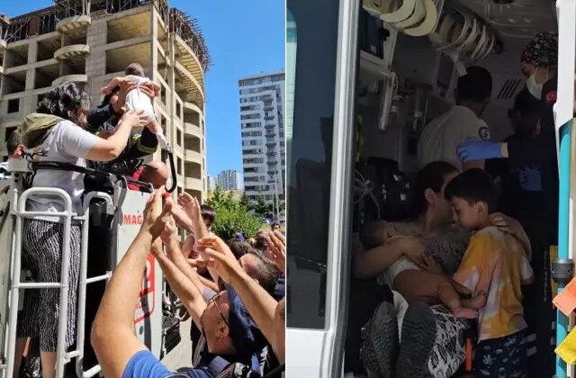 14 katlı binada yangın! Çocuklarına kavuşanlar gözyaşlarına boğuldu