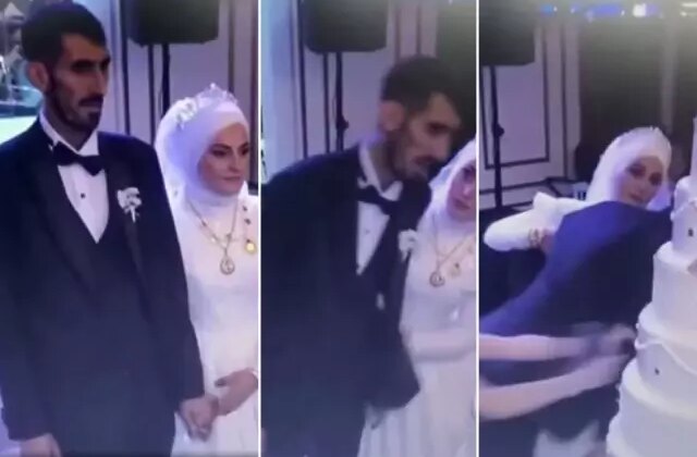 2 gündür uyumayan damat, pasta kesilirken yere yığıldı