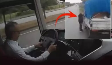 2 kişinin hayatını kaybettiği otobüs kazası kamerada