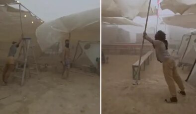 ABD’deki Burning Man Festivali’ni toz fırtınası vurdu