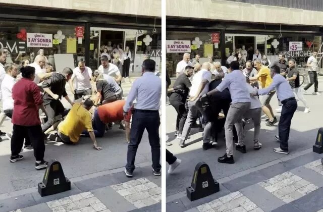 Adapazarı’nda cadde ortasında kavga! Tekme ve yumruklar havada uçuştu