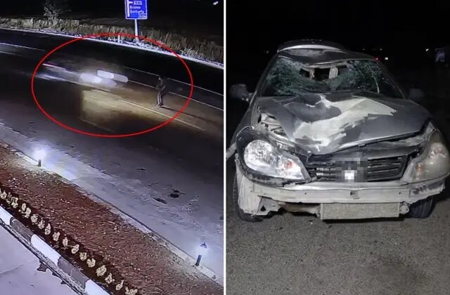 Karşıya geçerken araba çarptı! Metrelerce savrulan adam hayatını kaybetti