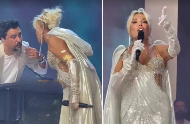 Ajda Pekkan sahnedeki aksiliklere dayanamadı! Memnuniyetsizliği yüzüne yansıdı