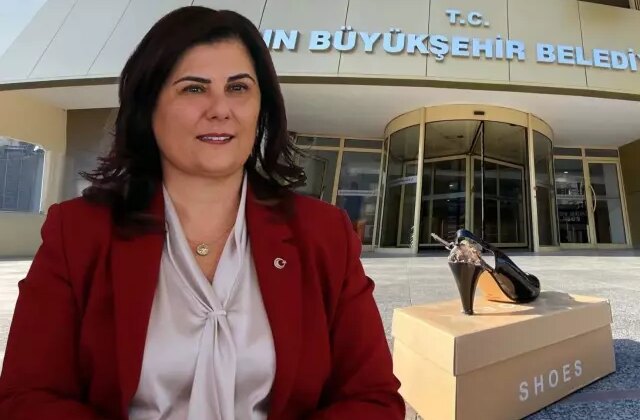 AK Parti’ye geçen Çerçioğlu kırık topuklu ayakkabıyla protesto edildi