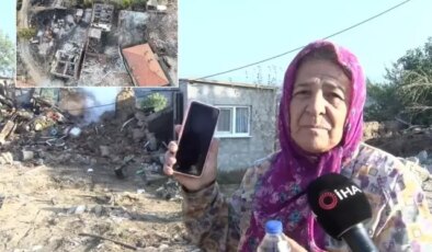Alevlere teslim olan köyden yürek yakan manzara! Bir kimliği, bir de telefonu kaldı