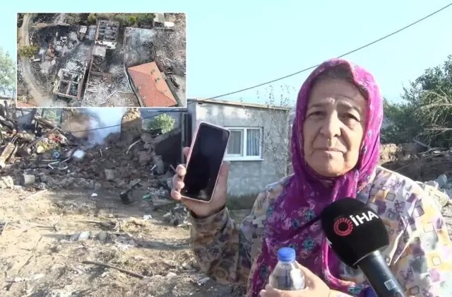 Alevlere teslim olan köyden yürek yakan manzara! Bir kimliği, bir de telefonu kaldı