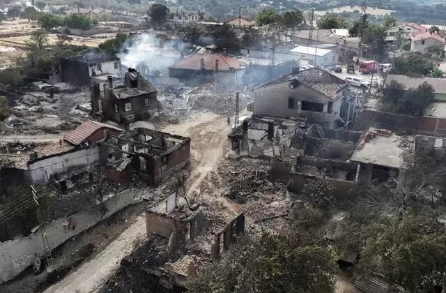 Alevlerin sardığı köyde kayıp büyük: 2 ton yağım vardı, hepsi yandı