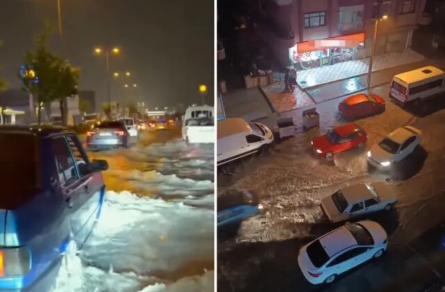 Ankara’da şiddetli yağış hayatı felç etti
