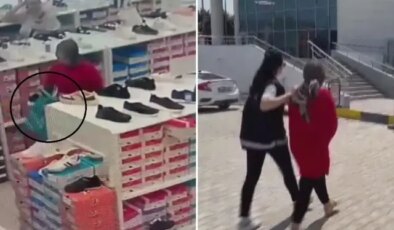 AVM’de mağaza mağaza gezdi, iç çamaşırına kadar çaldı