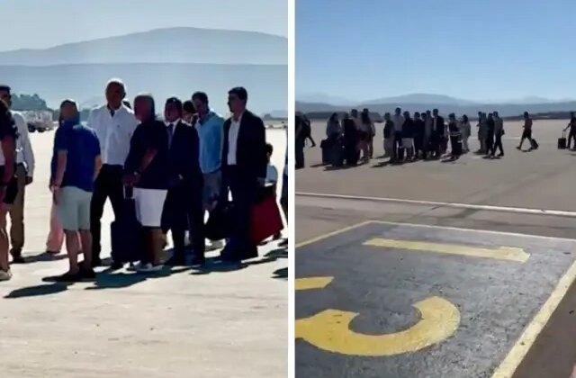Bakan Ersoy, vatandaşlarla uçak sırası bekledi! İşte o anlar