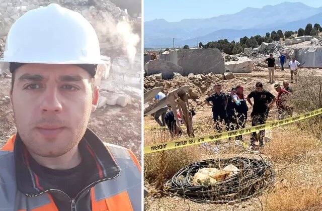 25 gündür çalıştığı mermer ocağında 3 tonluk bloğun altında kalan mühendis öldü