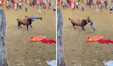 Boğa güreşi festivalinde matador aldığı boynuz darbesi ile feci şekilde can verdi