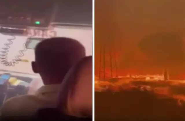 Çanakkale’de ekipler yangının ortasında kalmış! İşte dehşet anları