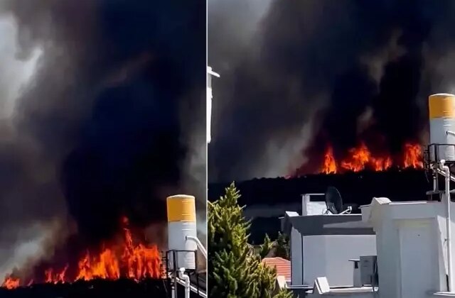Çanakkale’de orman yangını! Alevler yerleşim yerlerine ulaştı, havalimanı kapatıldı