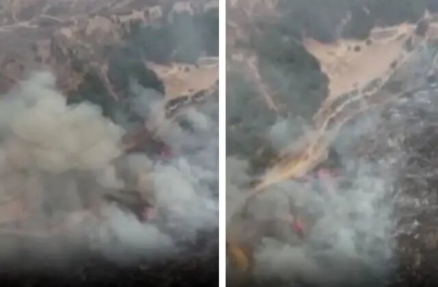 Çanakkale kabusu yaşıyor! Havadan çekilen görüntüler yangının büyüklüğünü gözler önüne serdi